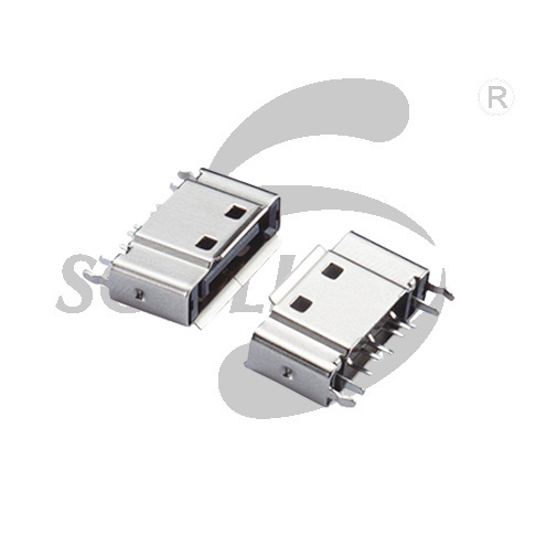 SATA7P A type with iron case straight/curved feet